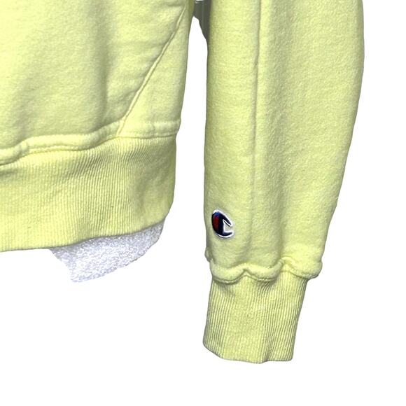 Champion Neon Yellow Green Hooded Sweatshirt Small - Picture 5 of 8
